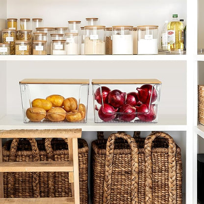 Pantry Organizer and Storage Stackable Kitchen Pantry Basket for Onion, Potato, Vegetable, Produce