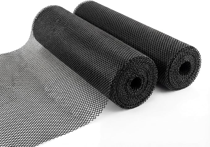 Geelin 80 ft x 24 Inch Plastic Shelf Liner Bar Mat Thick Strong Grip Non Slip Shelf Liners for Kitchen Cabinets and Cupboards, Bathroom Drawers, Easy to Install, Cut and Clean, Ultralong(Black)