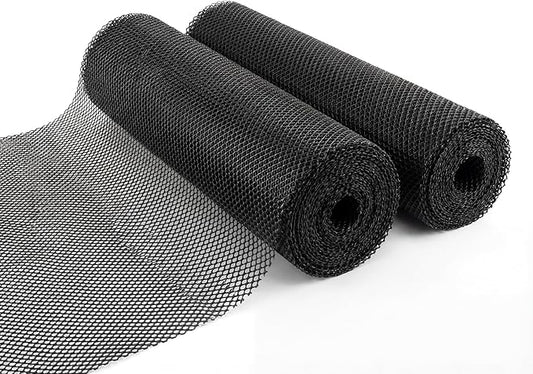 Geelin 80 ft x 24 Inch Plastic Shelf Liner Bar Mat Thick Strong Grip Non Slip Shelf Liners for Kitchen Cabinets and Cupboards, Bathroom Drawers, Easy to Install, Cut and Clean, Ultralong(Black)