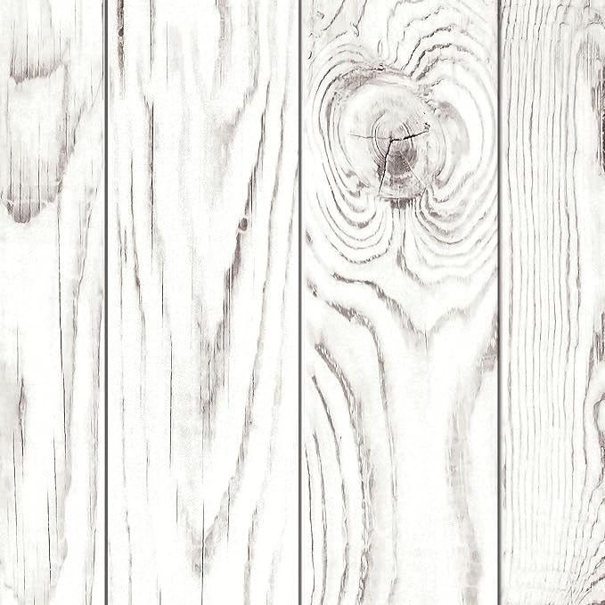 EasyLiner Peel & Stick Decor Removable Peel and Stick Wallpaper - Self Adhesive Decorative Shelf Paper for Cabinets, Walls, Resurfacing Projects - Adhesive Shelf Liner - 20in x 18ft - White Beadboard