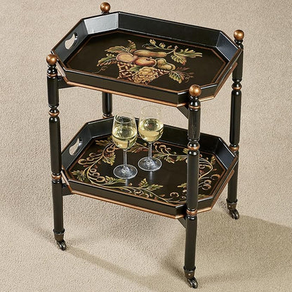 Touch of Class Noble Bounty Serving Cart Black