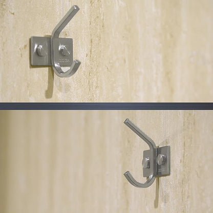 WEBI Robe Hook, Heavy Duty Brushed Stainless Steel 304 Coat Hook Rail Towel Rack, Great Home Storage & Organization for Bedroom, Bathroom, Foyer, Hallway, 1 Hook in 2-Pack