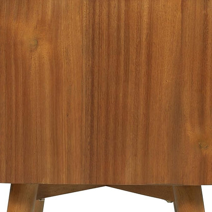 Poly & BARK Dorsey Nightstand - Mid-Century Modern Nightstand – Solid Wood Bedside Table with 2 Drawers, Acorn Walnut Finish, 23.5" Tall