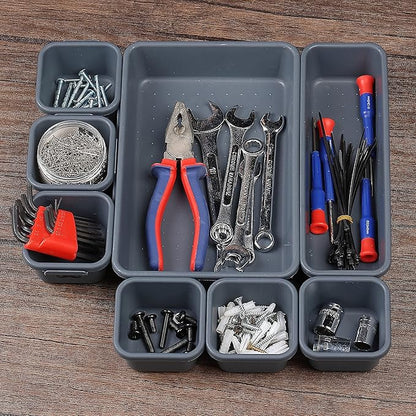 Mr. Pen- Interlocking Desk Drawer Organizer, 8 pcs, Drawer Organizer, Kitchen Drawer Organizer, Desk Drawer Organizer, Drawer Organizers