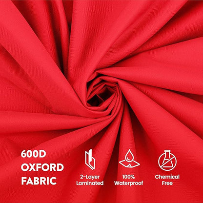 ZOBER Wide Christmas Tree Storage Bag - Maximum Accessibility - Fits 7.5 Ft Trees - 600D Oxford Fabric Christmas Tree Bag For Storage Box For Xmas - Strong, Durable Straps & Handles - Card Slot - Red
