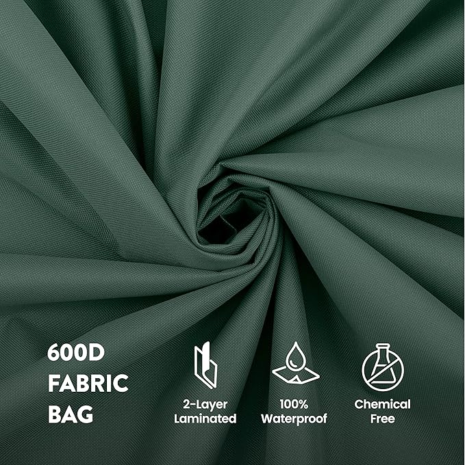 ZOBER Wide Christmas Tree Storage Bag - Maximum Accessibility - Fits 9 Ft Trees - 600D Oxford Fabric Christmas Tree Bag For Storage Box For Xmas - Strong, Durable Straps & Handles - Card Slot - Green