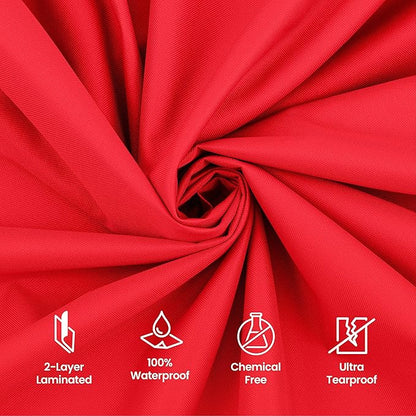 ZOBER Wide Christmas Tree Storage Bag - Maximum Accessibility - Fits 9 Ft Trees - 600D Oxford Fabric Christmas Tree Bag For Storage Box For Xmas - Strong, Durable Straps & Handles - Card Slot - Red
